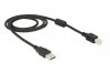Delock Kabel USB-A(M)-USB-B(M) 2.0 1m czarny